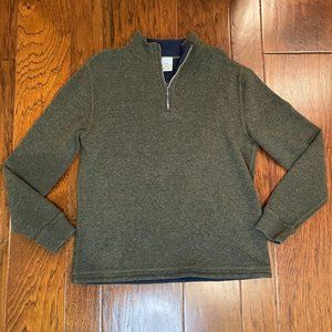 Green Boys Half-Zip Pullover Sweater